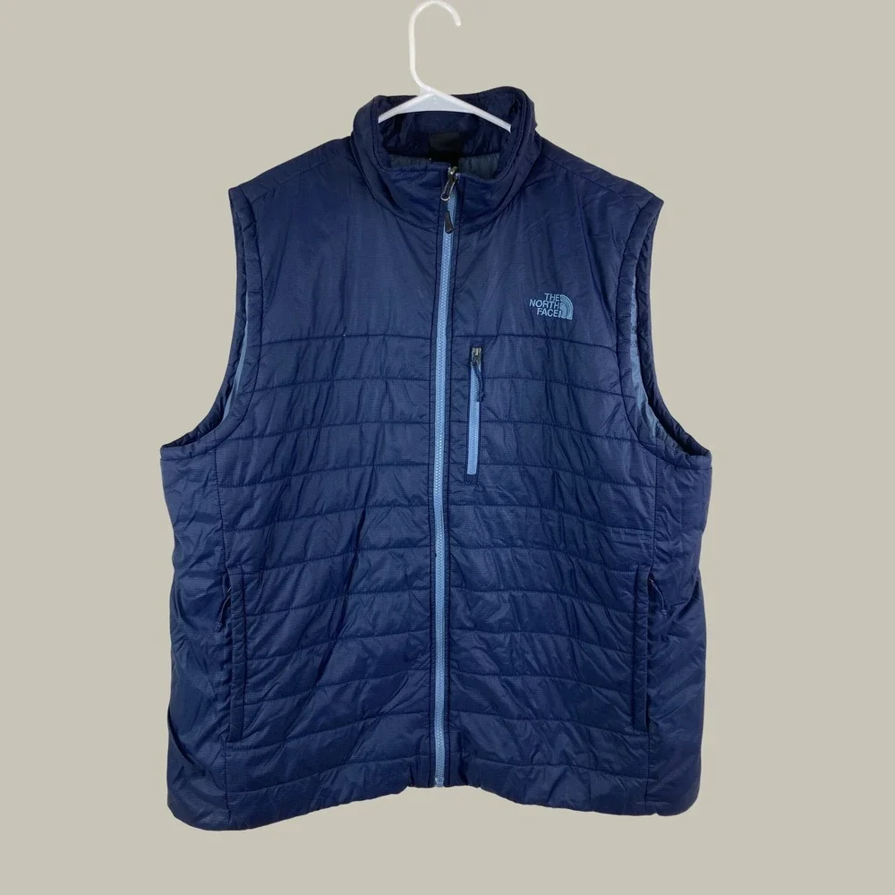 The North Face Thermoball Eco Vest Mens XXL Navy Blue Quilted Puffer